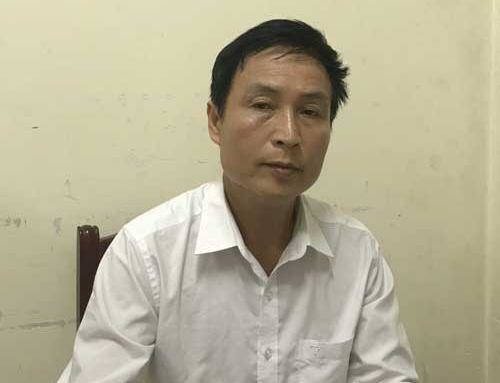 Ho&agrave;ng Đ&igrave;nh Nam tại cơ quan điều tra (ảnh CAND).