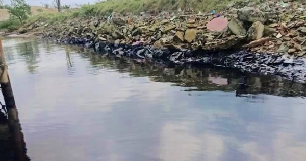 Truy tìm nguồn gốc vệt dầu đen kịt trải dài dọc bờ sông Lam