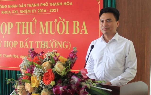 Ông Trịnh Huy Triều, tân Chủ tịch UBND thành phố Thanh Hóa.