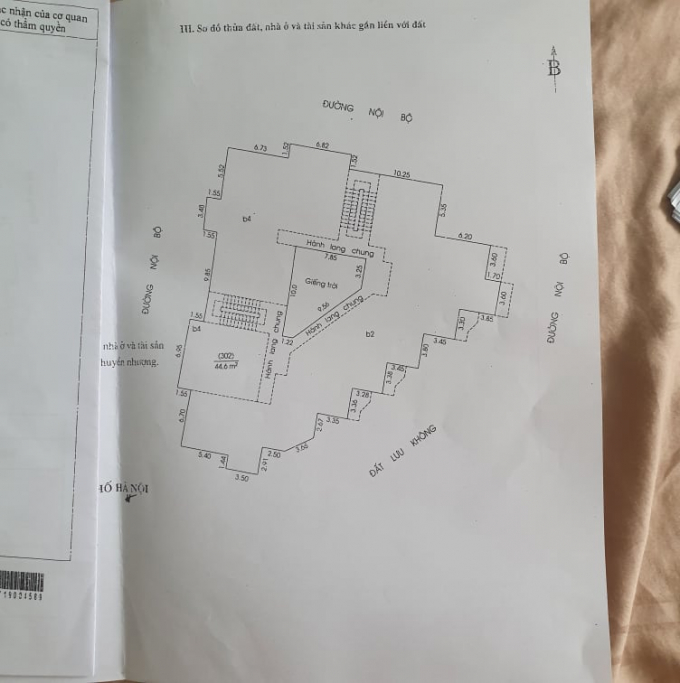 Phần diện tích đất lưu không được thể hiện rõ của Tập thể Cục Phục vụ ngoại giao đoàn.