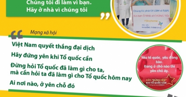 Những thông điệp lan tỏa tinh thần chống dịch COVID-19
