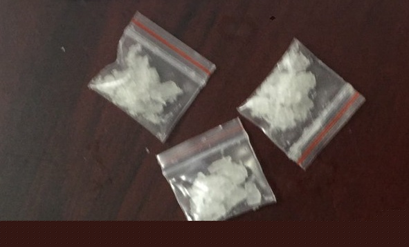 Tang vật thu giữ và các đối tượng tại cơ quan Công an