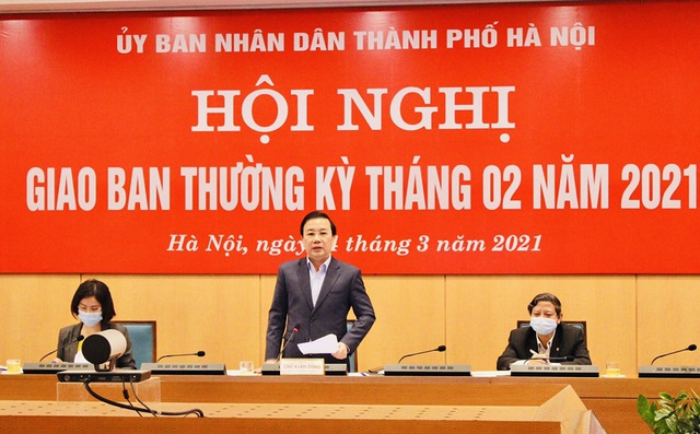 Ông Chử Xuân Dũng - Phó Chủ tịch UBND TP Hà Nội phát biểu