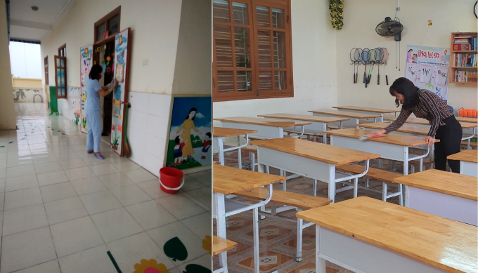 Trường mầm non Tiên Hưng, huyện Tiên Lãng và trường THCS Hồng Phong, huyện An Dương sẵn sàng đón học sinh tới lớp