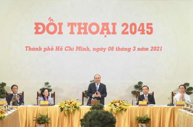 Đối thoại 2045 diễn ra tại Hội trường Thống Nhất, TP Hồ Ch&iacute; Minh.