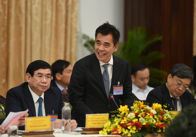 &Ocirc;ng Đinh B&aacute; Th&agrave;nh, Chủ tịch điều h&agrave;nh DatVietVAC cho rằng lĩnh vực c&ocirc;ng nghiệp văn h&oacute;a v&agrave; s&aacute;ng tạo cần được ưu ti&ecirc;n, hỗ trợ với những ch&iacute;nh s&aacute;ch r&otilde; r&agrave;ng v&agrave; chỉ ti&ecirc;u cụ thể. Ảnh: VGP/Quang Hiếu