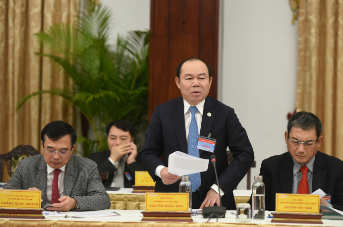 &Ocirc;ng Nguyễn Ngọc Bảo, Chủ tịch Li&ecirc;n minh HTX Việt Nam: HTX l&agrave; giải ph&aacute;p mang t&iacute;nh chiến lược, l&acirc;u d&agrave;i, gắn với m&ocirc; h&igrave;nh tăng trưởng, l&agrave; động lực g&oacute;p phần ph&aacute;t triển kinh tế - x&atilde; hội bền vững. Ảnh: VGP/Quang Hiếu