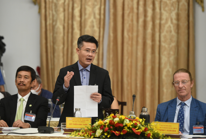 Giảng vi&ecirc;n Chương tr&igrave;nh giảng dạy kinh tế Fulbright, TS. Đỗ Thi&ecirc;n Anh Tuấn: Kinh tế Việt Nam phải do người Việt Nam l&agrave;m chủ. Ảnh: VGP/Quang Hiếu