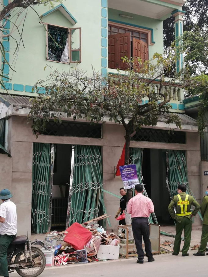 Hiện trường vụ nổ.