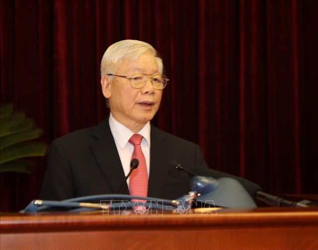 Tổng Bí thư, Chủ tịch nước Nguyễn Phú Trọng phát biểu khai mạc Hội nghị (Ảnh: Trí Dũng -TTXVN).