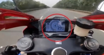 Đã xác định được người điều khiển mô tô chạy tốc độ cao trên Đại lộ Thăng Long