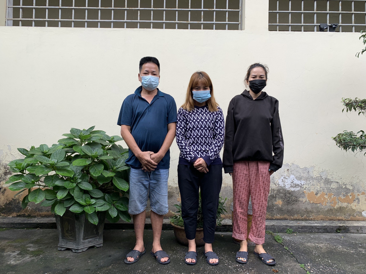 Các đối tượng Vũ Tiến Sỹ, Phạm Thị Dầu và Lò Thị Hòa (từ trái sang phải)