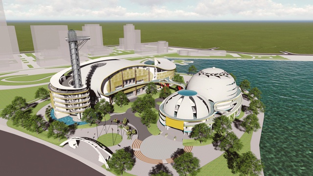 Phối cảnh Cung Thiếu nhi mới của Hà Nội có tổng mức đầu tư hơn 1.376 tỷ đồng.