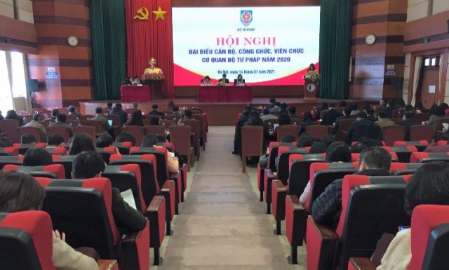 Hội nghị đại biểu cán bộ, công chức, viên chức cơ quan Bộ Tư pháp năm 2020