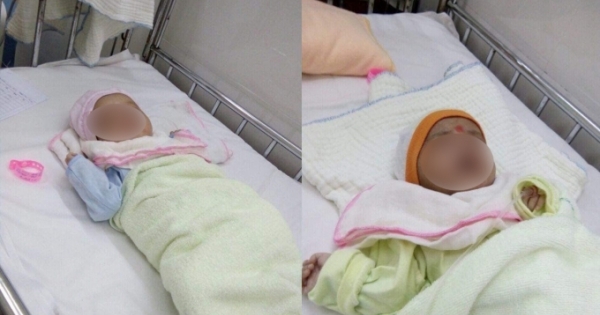 Quảng Ninh: Cặp song sinh gần 1 tháng tuổi bị bỏ rơi tại cổng chùa