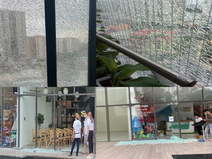 Các tấm kính cỡ lớn tự nổ vỡ gây thiệt hại, nguy hiểm và bất an cho cư dân.