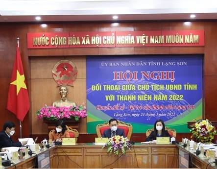 Hội nghị đối thoại giữa Chủ tịch UBND tỉnh với thanh niên với chủ đề “Chuyển đổi số - vai trò của thanh niên Lạng Sơn”