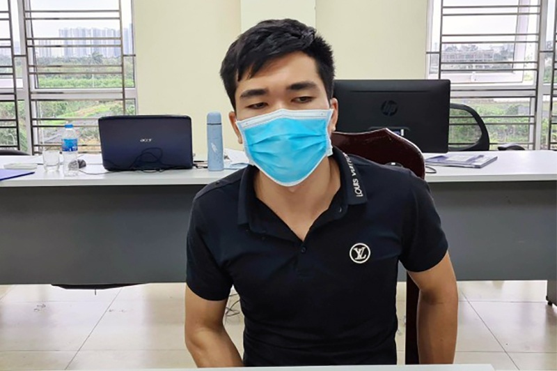 Đối tượng Nguyễn Văn Thường tại cơ quan công an