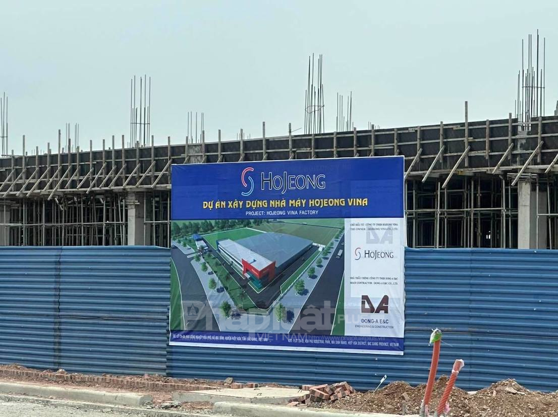 Dự &aacute;n Nh&agrave; m&aacute;y Hojeong Vina.