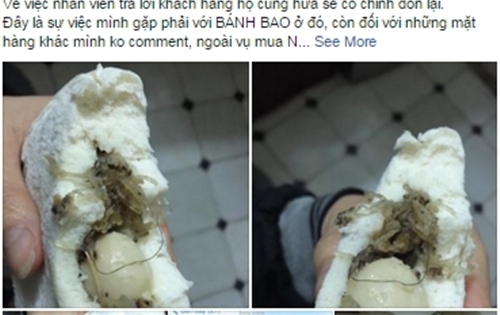 "Tóc lạ" xuất hiện trong bánh bao ở chuỗi cửa hàng thực phẩm sạch nổi tiếng Hà Nội