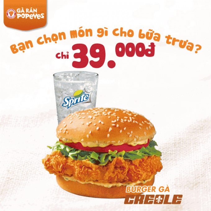 Bữa trưa ngon, chất lượng tại Popeyes chỉ với 39k