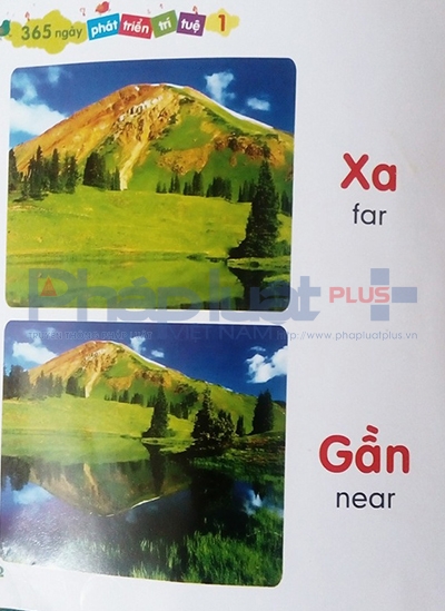 D&ograve;ng chữ v&agrave; h&igrave;nh ảnh tr&ecirc;n cuốn s&aacute;ch &ldquo;B&eacute; nhận biết sự đối lập&rdquo; kh&ocirc;ng tương đương với nhau.