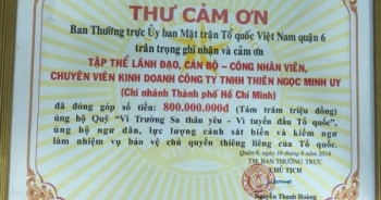 Công ty Thiên Ngọc Minh Uy lên tiếng việc góp hơn 1 tỷ đồng vào hoạt động xã hội