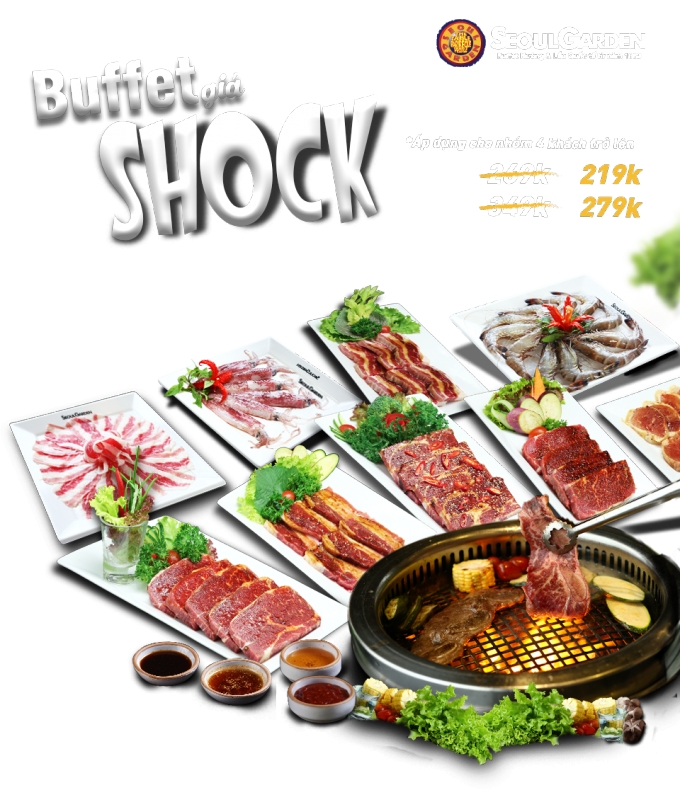 Buffet gi&aacute; sốc.