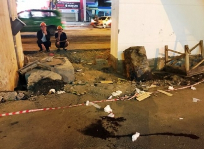 Hiện trường nơi xảy ra sự việc.