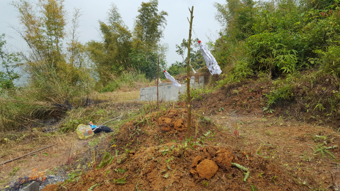 Khắp c&aacute;c b&igrave;a rừng, đồi n&uacute;i, c&aacute;c ng&ocirc;i mộ được cắm c&acirc;y n&ecirc;u, bao nhi&ecirc;u ng&ocirc;i mộ l&agrave; bấy nhi&ecirc;u c&acirc;y n&ecirc;u bay theo gi&oacute; th&aacute;ng Ba, b&aacute;o hiệu con ch&aacute;u đ&atilde; ho&agrave;n tất việc tảo mộ.