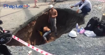 Cận cảnh "hố tử thần" khổng lồ tại TP HCM