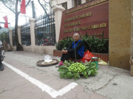 B&agrave; Phan với g&aacute;nh h&agrave;ng rong mong muốn được đ&oacute;ng thuế vỉa h&egrave; để tiếp tục b&aacute;n h&agrave;ng