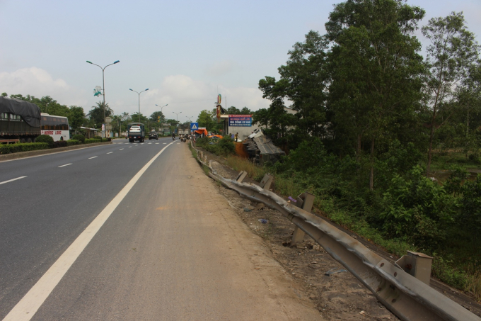 Hiện trường vụ tai nạn.