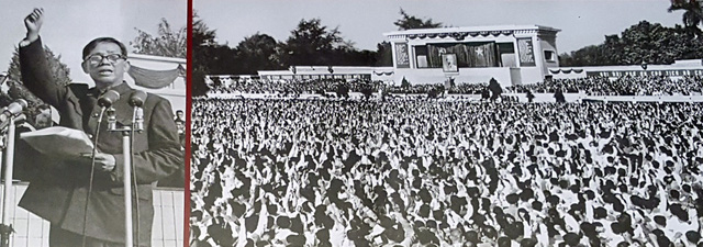 Sau ng&agrave;y Chủ tịch Hồ Ch&iacute; Minh mất, tr&ecirc;n cương vị l&agrave; người l&atilde;nh đạo cao nhất của Đảng, đồng ch&iacute; đ&atilde; c&ugrave;ng tập thể Bộ Ch&iacute;nh trị l&atilde;nh đạo nh&acirc;n d&acirc;n ta x&acirc;y dựng miền Bắc, dồn sức chi viện miền Nam, tiến h&agrave;nh cuộc kh&aacute;ng chiến thần th&aacute;nh, giải ph&oacute;ng ho&agrave;n to&agrave;n miền Nam, thống nhất đất nước. Ảnh: ng&agrave;y 9/9/1969, tại Lễ truy điệu Chủ tịch Hồ Ch&iacute; Minh ở Quảng trường Ba Đ&igrave;nh (H&agrave; Nội), B&iacute; thư thứ Nhất L&ecirc; Duẩn đ&atilde; thay mặt Ban Chấp h&agrave;nh Trung ương Đảng đọc điếu văn v&agrave; tuy&ecirc;n thệ trước anh linh Người, k&ecirc;u gọi đồng b&agrave;o, đồng ch&iacute; n&eacute;n đau thương, đạp bằng mọi trở lực, ch&ocirc;ng gai, quyết t&acirc;m đ&aacute;nh thắng ho&agrave;n to&agrave;n giặc Mỹ x&acirc;m lược, x&acirc;y dựng th&agrave;nh c&ocirc;ng Chủ nghĩa X&atilde; hội ở nước ta.