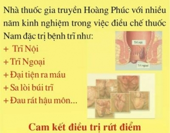 Xua tan nỗi lo bệnh trĩ nhờ bài thuốc nam gia truyền Hoàng Phúc
