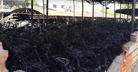 Hiện trường vụ việc. (b&aacute;o: Lao động)