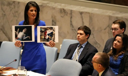 Đại sứ Mỹ tại Li&ecirc;n Hợp Quốc (LHQ) Nikki Haley.