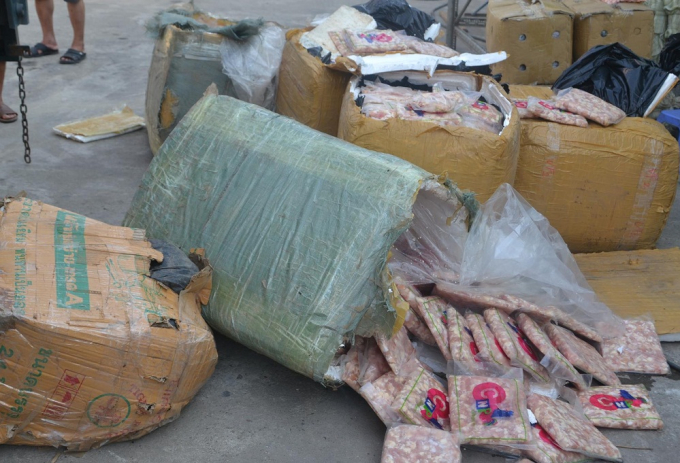 L&ocirc; h&agrave;ng sụn g&agrave; kh&ocirc;ng c&oacute; nguồn gốc xuất xứ được ph&aacute;t hiện