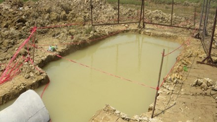 Hố nước nơi ch&aacute;u T. gặp nạn. (Ảnh: D&acirc;n tr&iacute;)