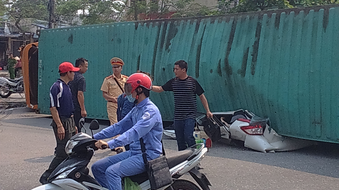 Hiện trường vụ tai nạn.