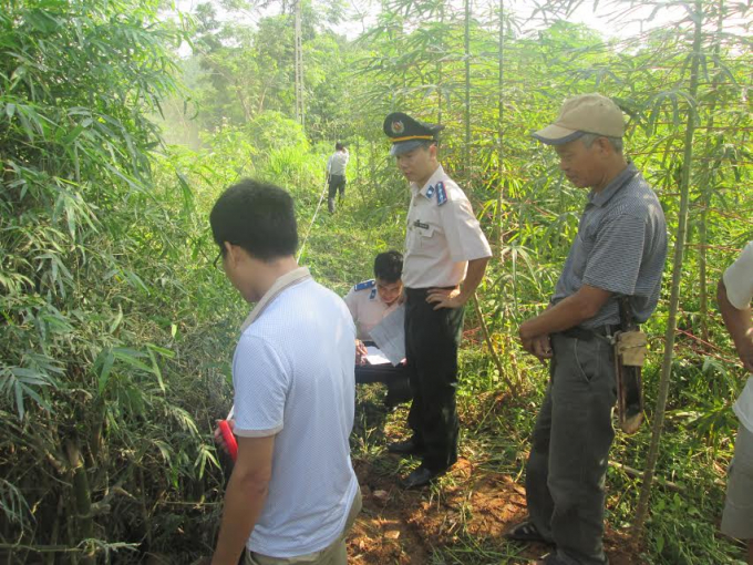 Cơ quan THADS địa phương đang tiến h&agrave;nh k&ecirc; bi&ecirc;n t&agrave;i sản l&agrave; quyền sử dụng đất.