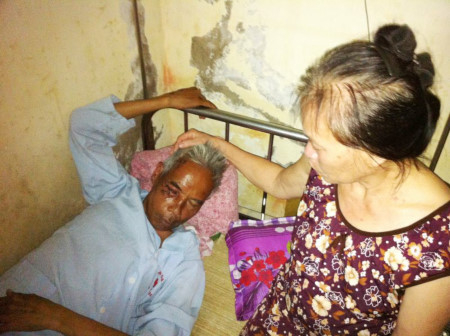 &Ocirc;ng Thanh đang điều trị tại bệnh viện.