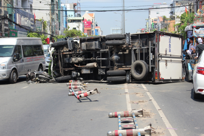 Hiện trường vụ tai nạn.