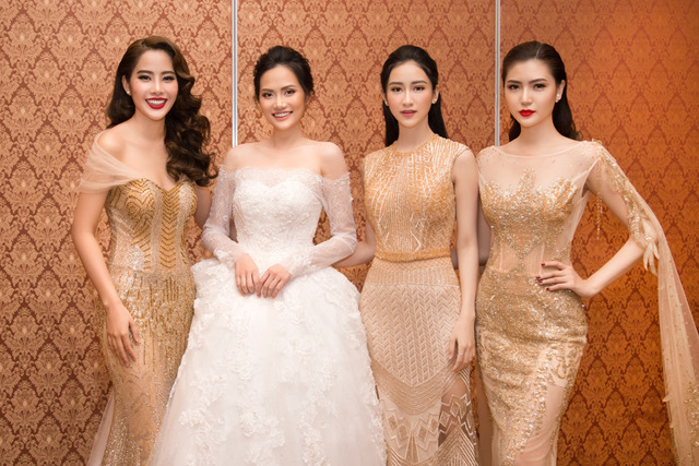 Bốn nữ ho&agrave;ng sắc đẹp Việt thay phi&ecirc;n nhau l&agrave;m vedette thời trang