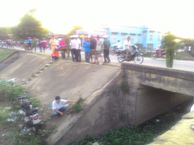 Hiện trường vụ tai nạn.