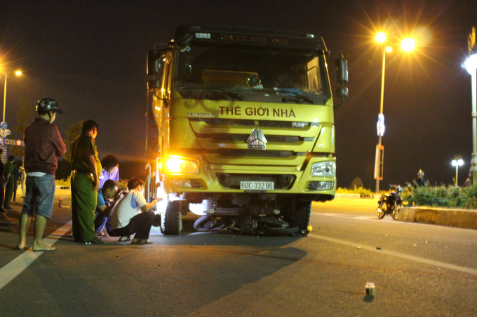 Hiện trường vụ tai nạn.