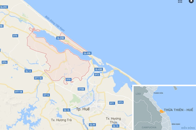 Huyện Quảng Điền, địa phương xảy ra sự việc. Ảnh: Thi&ecirc;n Sơn.