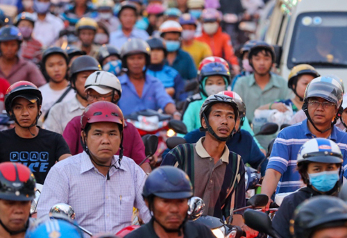 TS Phạm Xu&acirc;n Mai cho rằng xe m&aacute;y ch&iacute;nh l&agrave; thủ phạm g&acirc;y kẹt xe tại TP HCM v&igrave; số lượng qu&aacute; nhiều, trong khi diện t&iacute;ch đường kh&ocirc;ng đủ. Ảnh:&nbsp;L.G