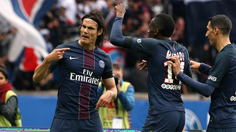 Trận đấu xuất sắc của Edinson Cavani.