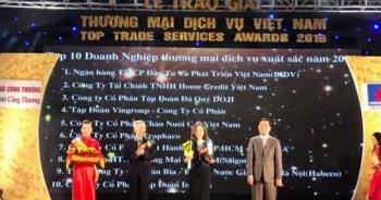 BIDV đứng thứ nhất trong Top 10 Doanh nghiệp Thương mại dịch vụ Xuất sắc